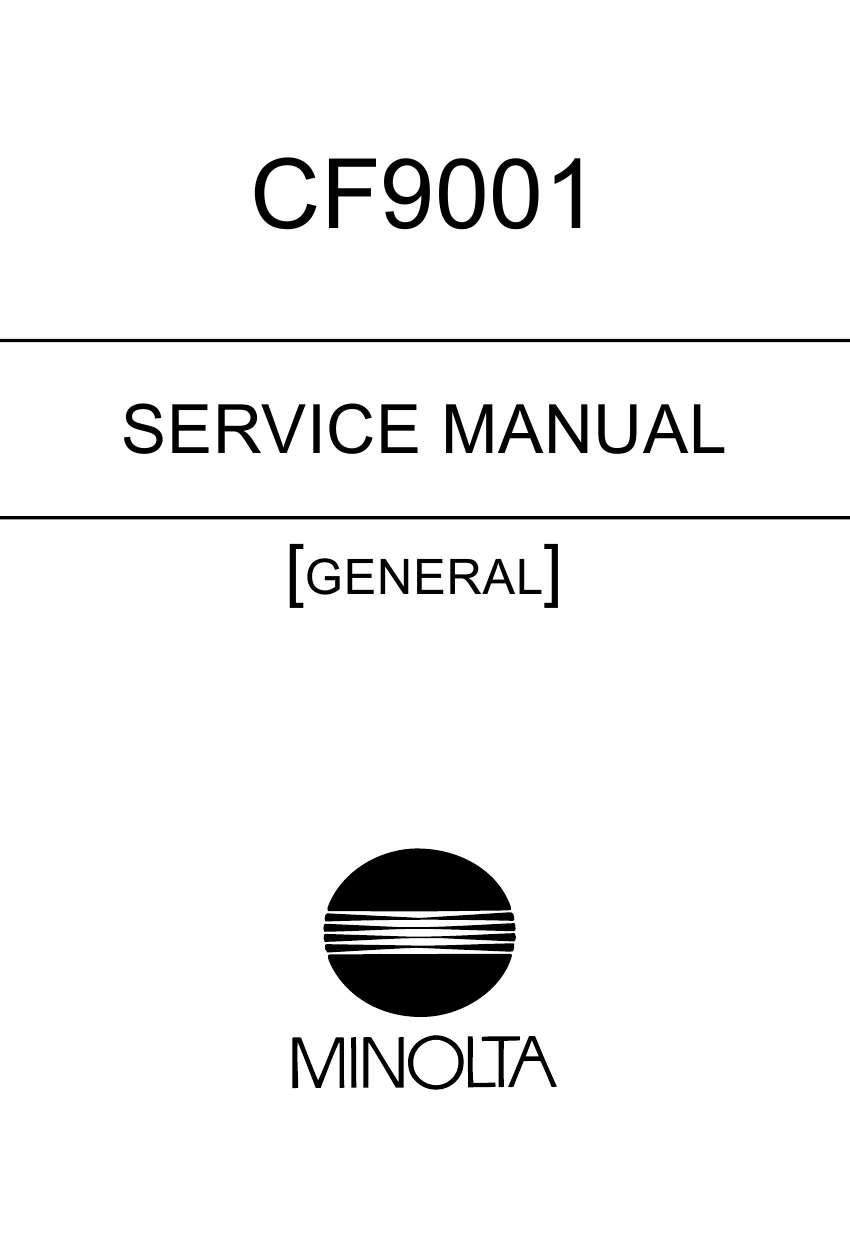 Konica-Minolta MINOLTA CF9001 GENERAL Service Manual-1